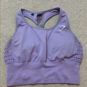 Purple SZ small gymshark sports bra